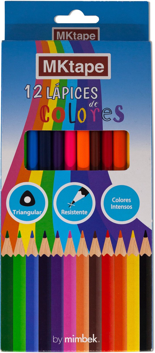 Paquet de 12 Crayons Pastel COLOR'PEPS 18 CM - MC STORE