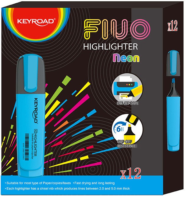 Rotulador fluorescente amarillo KEYROAD