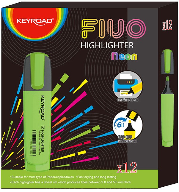 Expositor 28 rotuladores fluorescentes KEYROAD