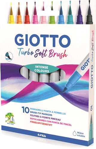 Rotuladores Giotto Turbo Soft Brush 10 uds GIOTTO